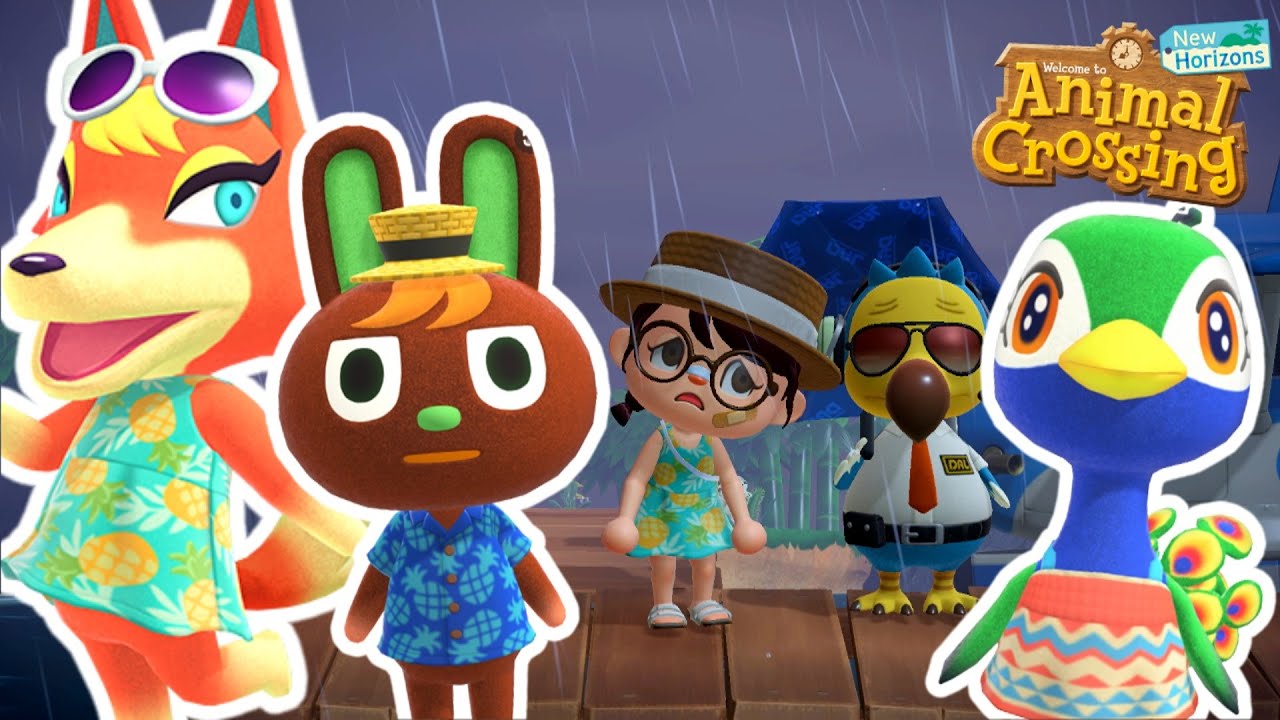 TROPICAL Villager Hunting In The RAIN?! | Animal Crossing New Horizons