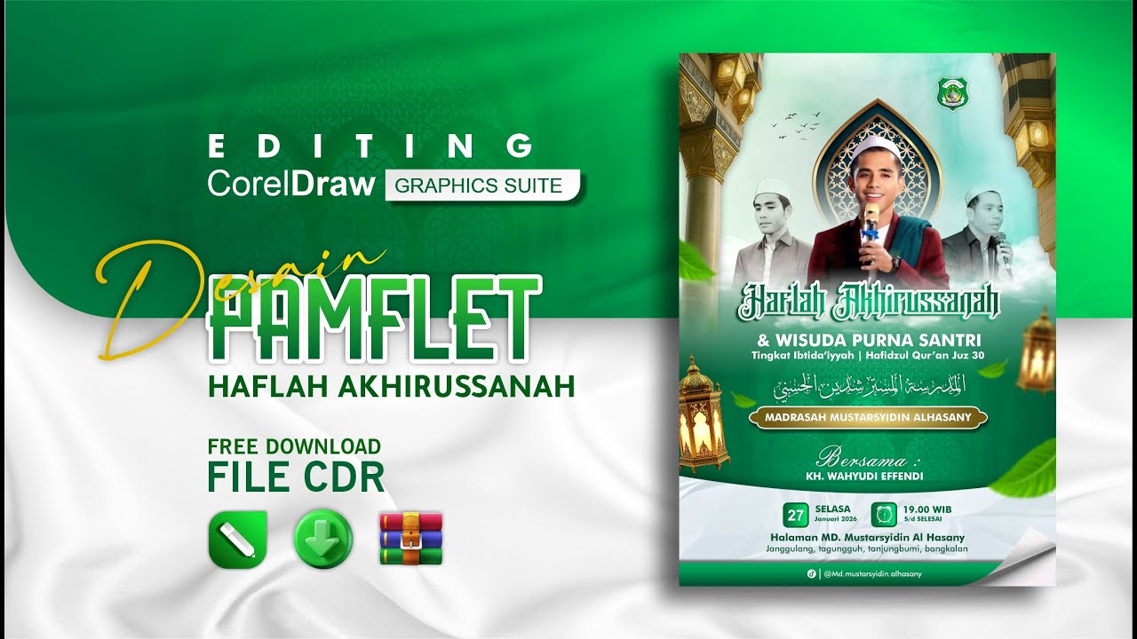 EDIT DESAIN PAMFLET HAFLAH | FREE DOWNLOAD CDR
