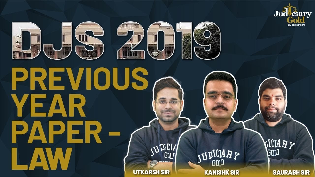 DJS Previous Year Question Paper Solved | Delhi Judiciary Preparation by Judiciary Gold