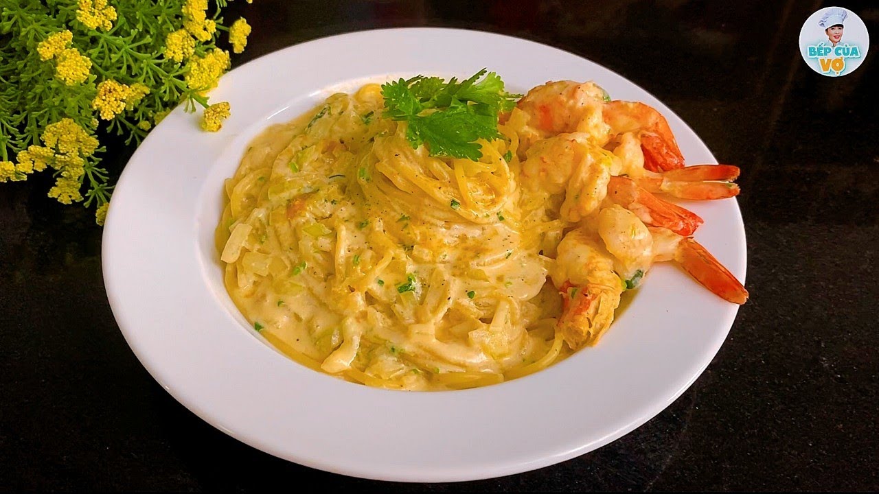 C&aacute;ch l&agrave;m MỲ &Yacute; SỐT KEM thơm ngon b&eacute;o ngậy | Spaghetti | Bếp Của Vợ