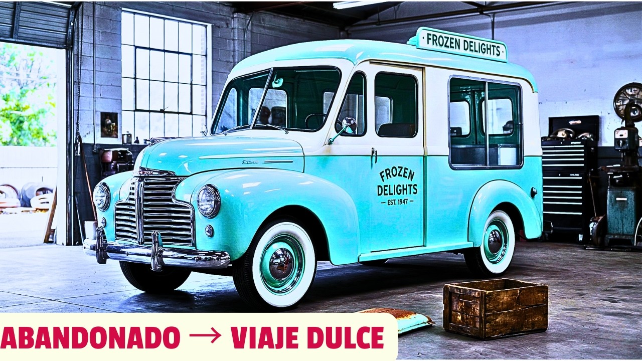 De abandonado a hermoso: restauración ASMR completa de un camión de helados vintage de los años 40