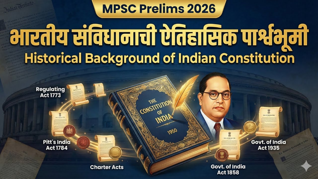 📙Historical Background of the Constitution of India (1773&ndash;1947)| MPSC Prelims 2026 #mpsc #mpscpolity