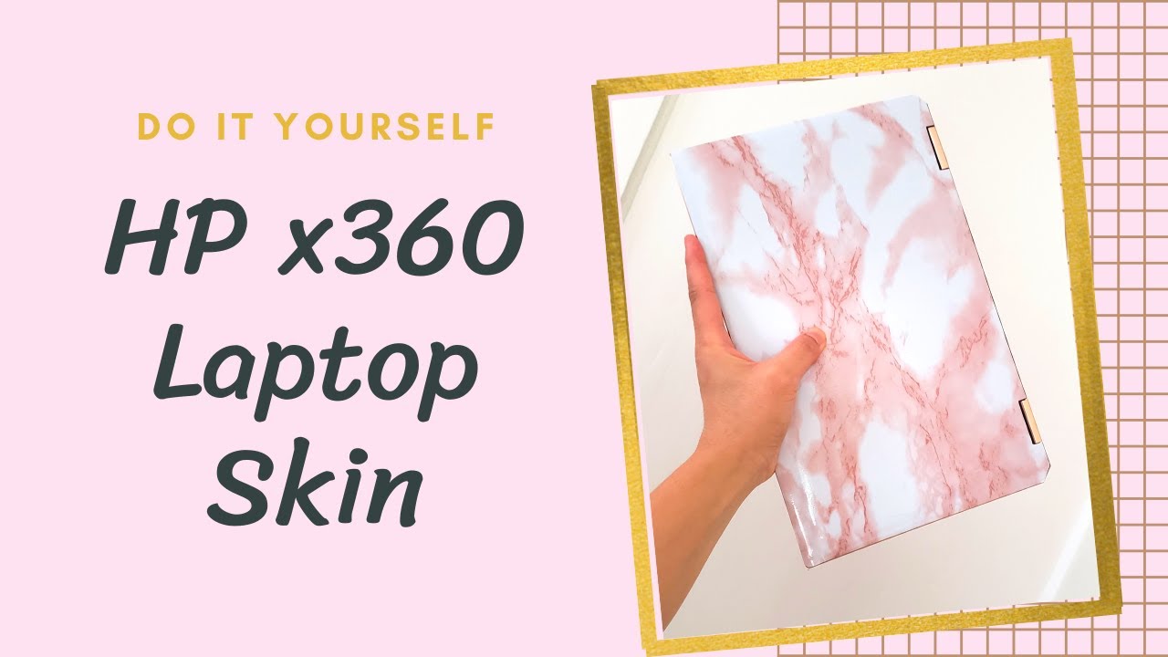 DIY Pink Marble Laptop Skin