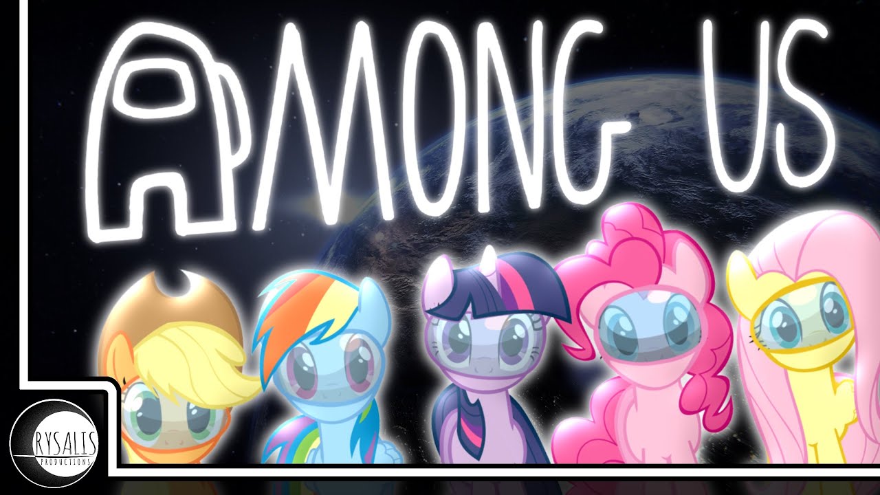 My Little Pony in Among Us ft. Spongebob - (MLP Among Us Short Animation)