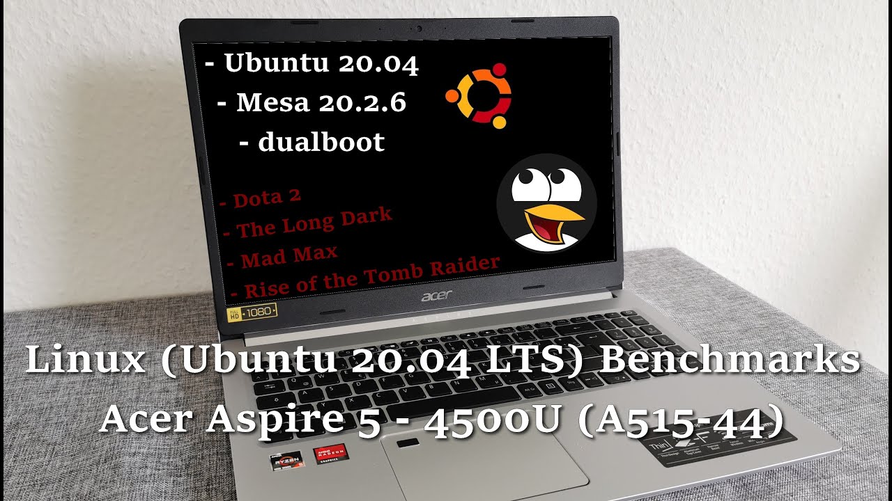 Linux (Ubuntu 20.04 LTS) Benchmarks on Acer Aspire 5 - 4500U (A515-44)