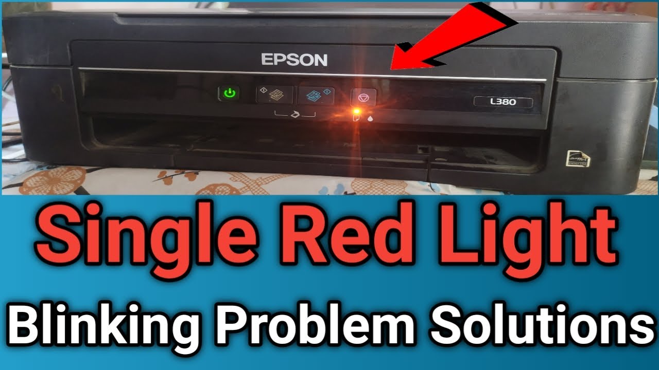 Epson L380,L360, L210,L220, L800 SINGLE RED LIGHT BLINKING PROBLEM SLOUTION || paper jaam|| IN HINDI