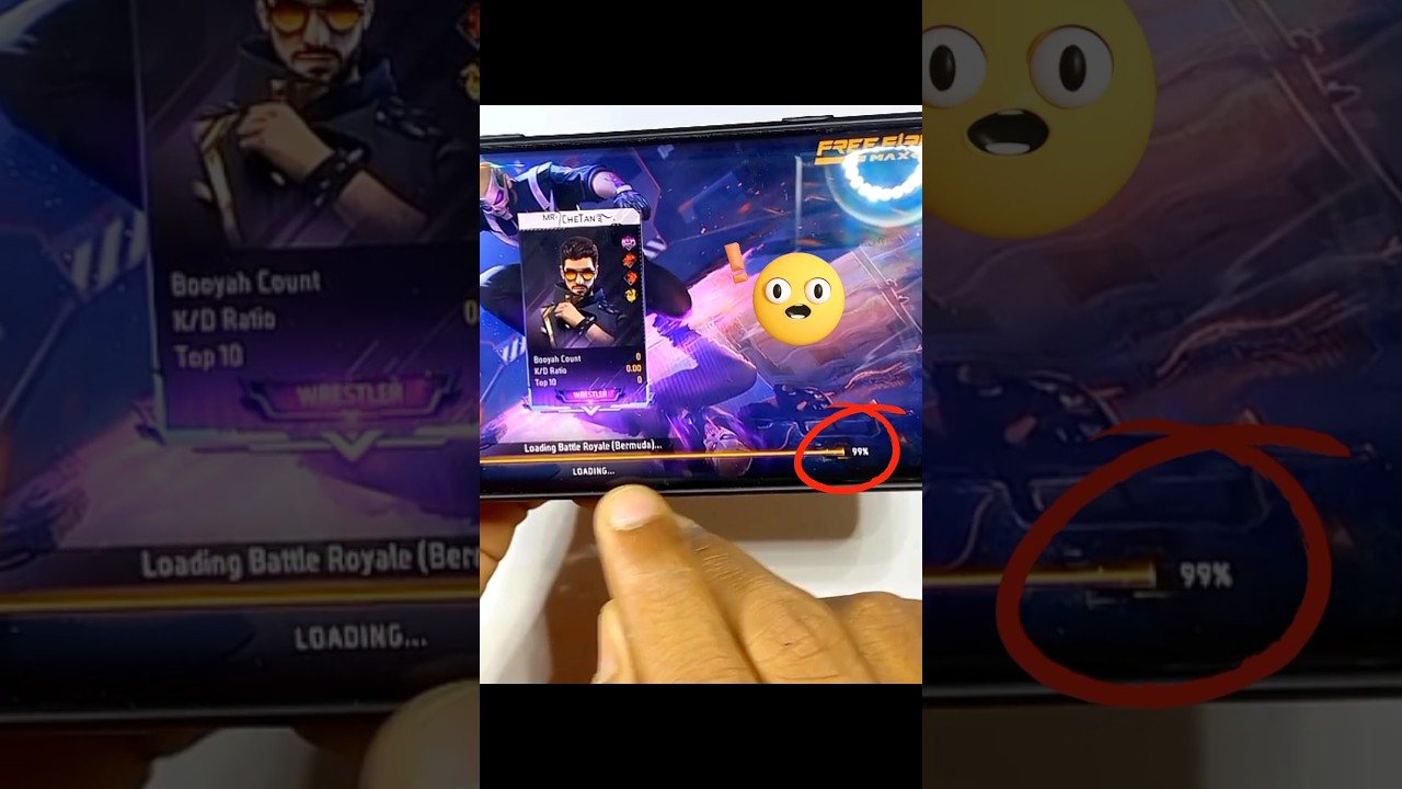 99 Loading Problem In Free fire 🧐 | Wait For Twist 😁 #shorts