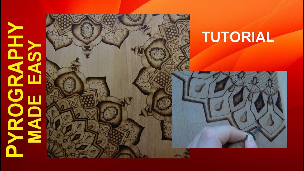 Mandala III Pyrography Учебное пособие для начинающих по сжиганию древесины