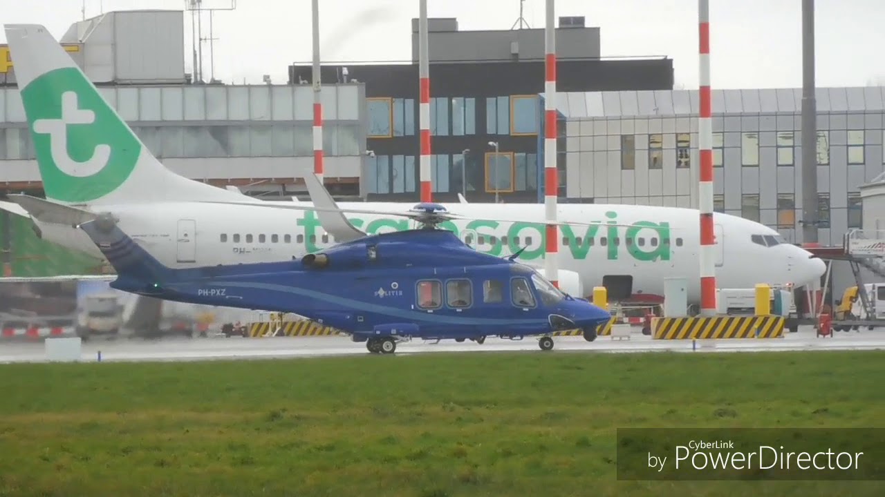AW139 PH-PXZ politie take-off Rotterdam airport