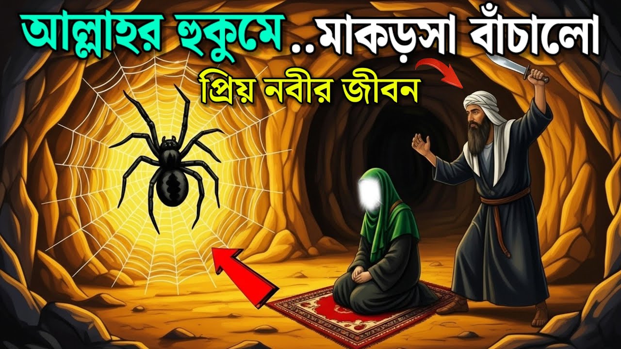 অবিশ্বাস্য! একটি মাকড়সা যেভাবে বাঁচিয়েছিল মহানবী (সা.)-এর জীবন | হিজরতের অলৌকিক কাহিনী | 