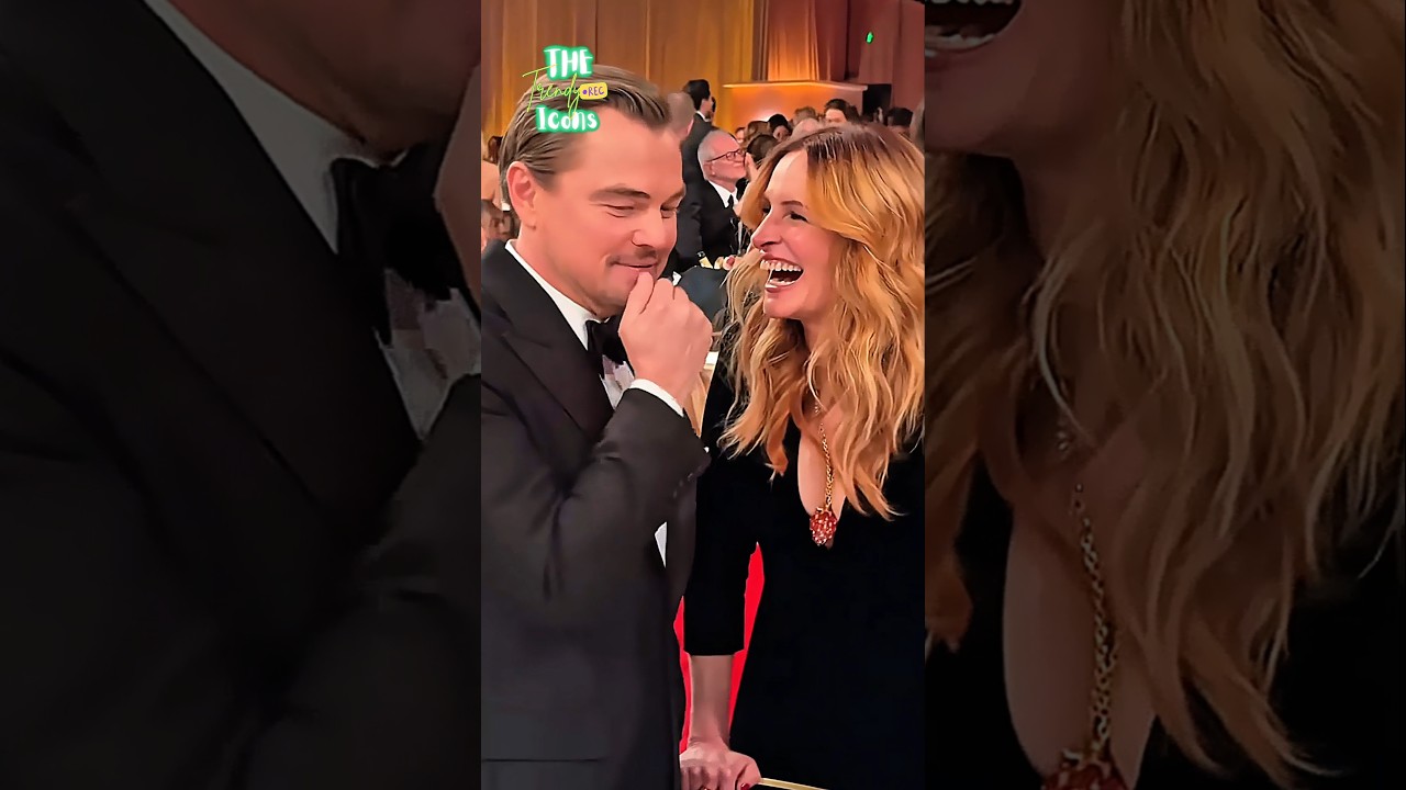 Leonardo DiCaprio And Julia Roberts Might be Talking About Kate Winslet ✨😅 #leonardodicaprio