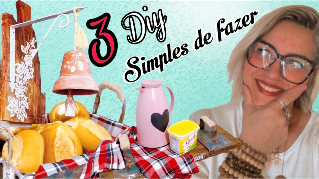 IDEIAS FÁCEIS/ TRÊS DIY FANTÁSTICO PARA VOCÊ FAZER.