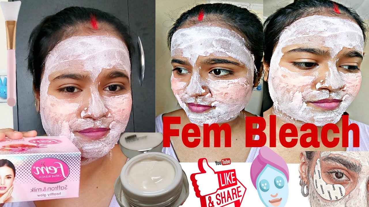 How to BLEACH Face at home with Fem Saffron and Milk Bleach!!Face bleach at home🥰🥰