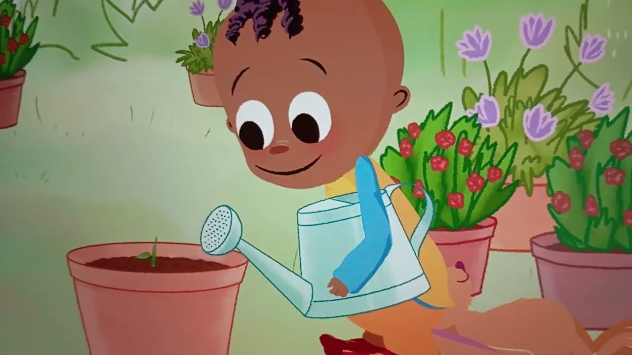LOOK WHAT I FOUND Eric Bunny Watering Can Flower 🌺 Blue Giant Leafs Baby tv