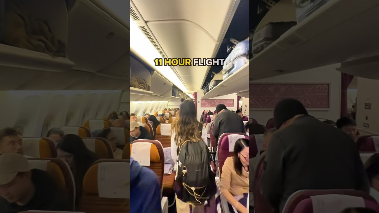 What it&rsquo;s like flying economy from London to Thailand, Bangkok with Thai Airways #shorts