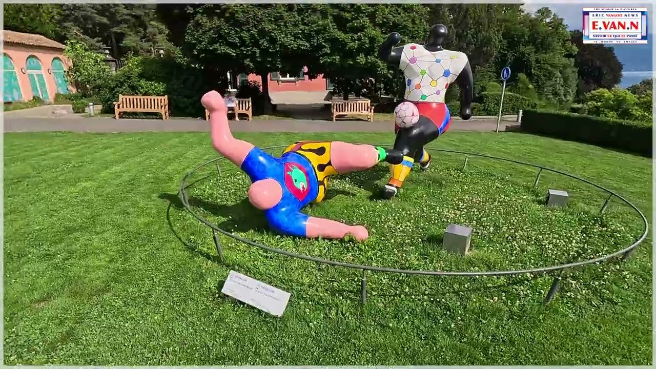 SWISS🇨🇭 WALKS [4K] _ OLYMPIC PARK [OUCHY-LAUSANNE] _ AMAZING SUNNY SUMMER WALK _ JULY 2025 _ E.VAN.N