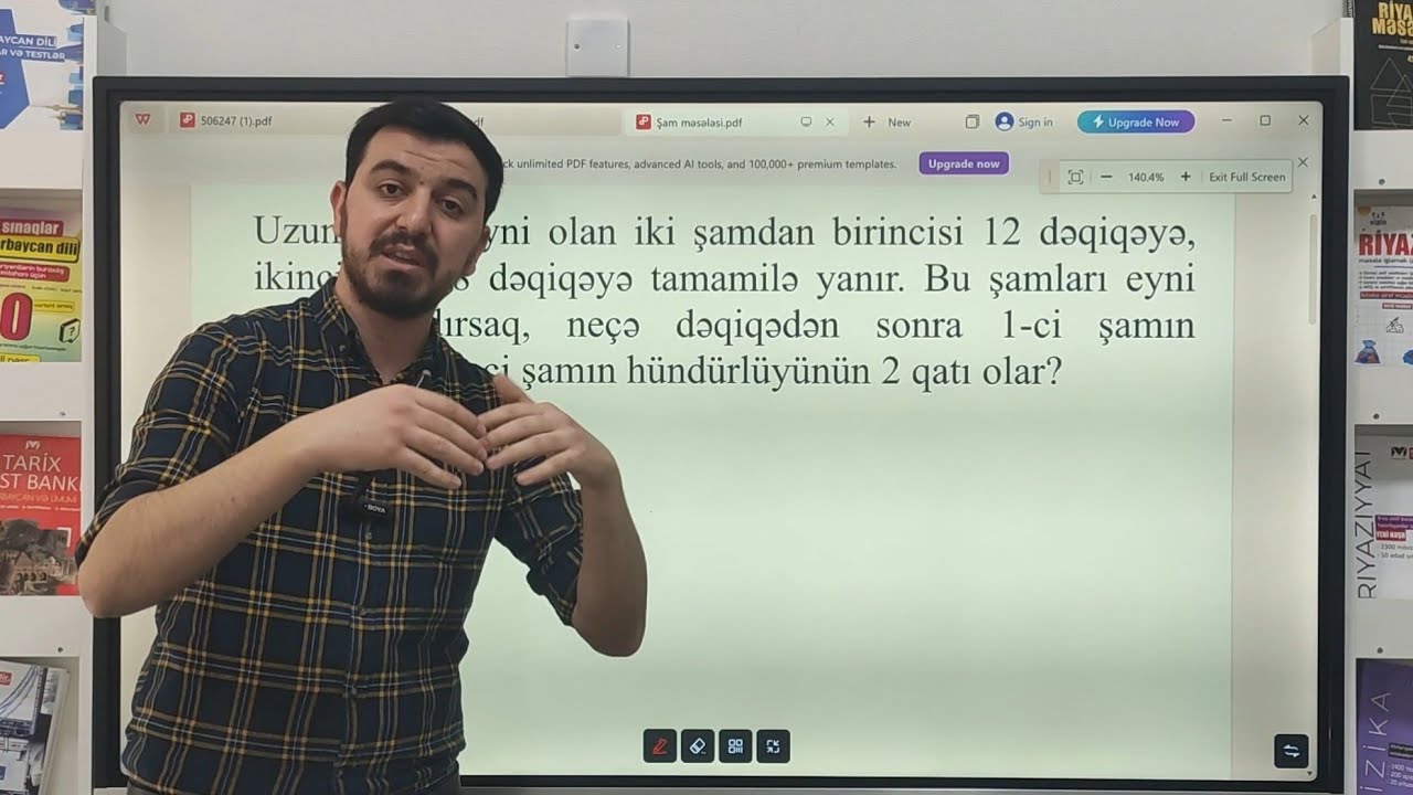 Nihad Cəfərli. Şam məsələsi. İbtidai riyaziyyat. 3 fərqli izah.