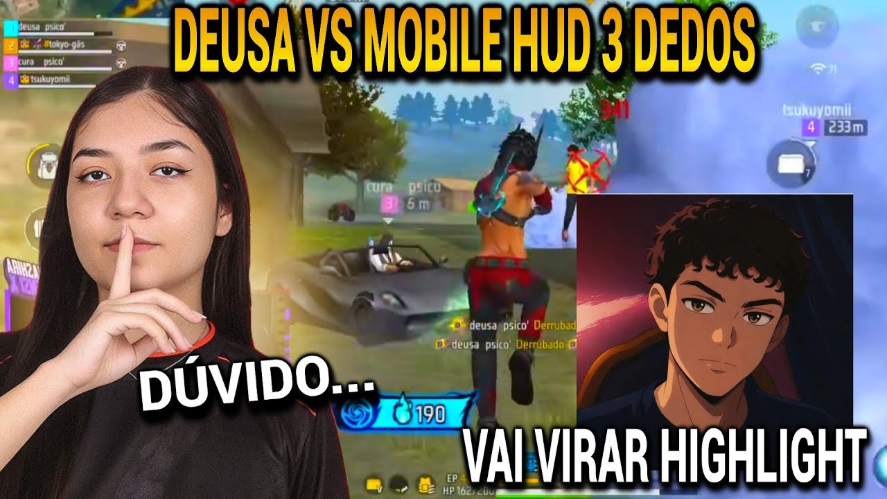 DEUSA JOGOU CONTRA O MOBILE QUE TEM A MOVI DE EMULADOR E JOGA COM HUD 3 DEDOS