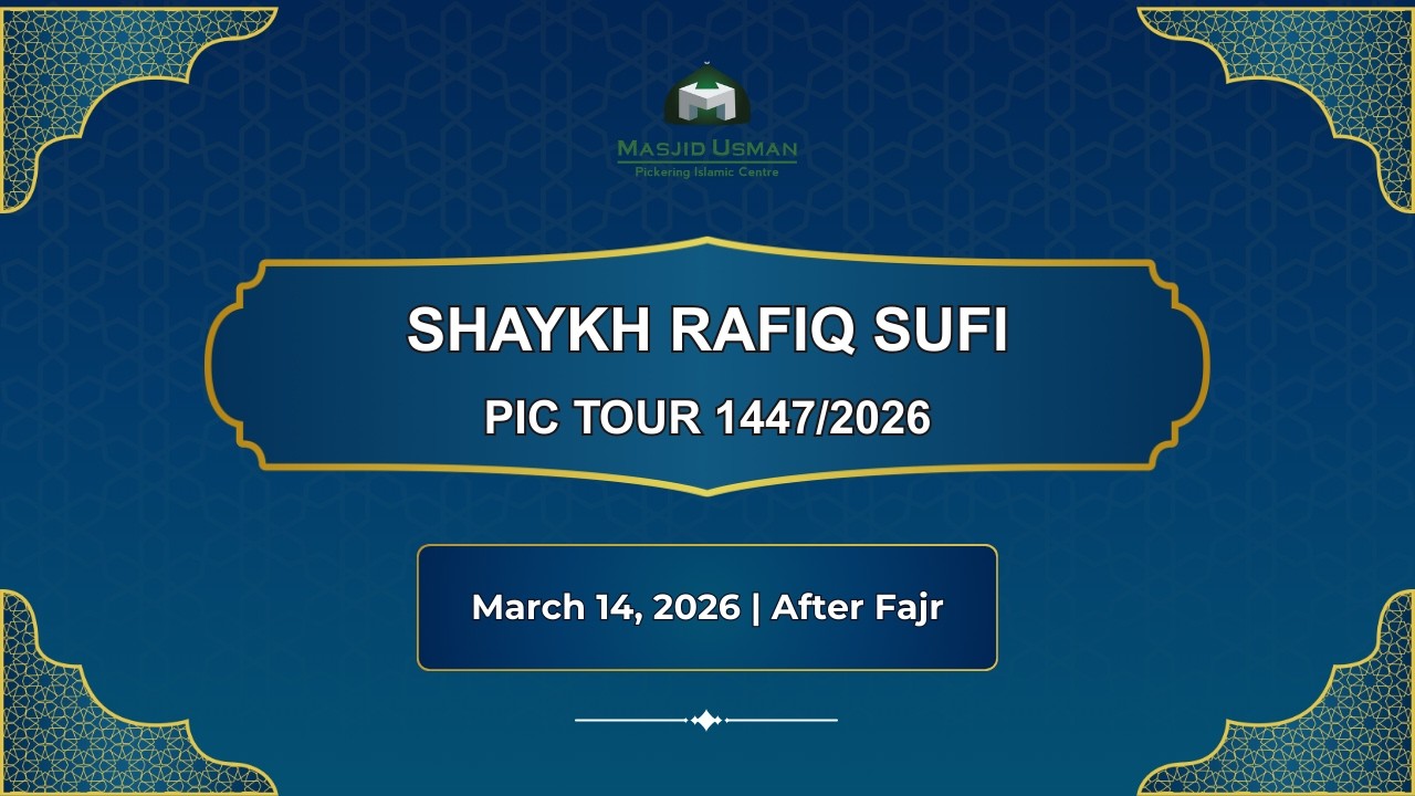 Pickering Islamic Centre Live Stream