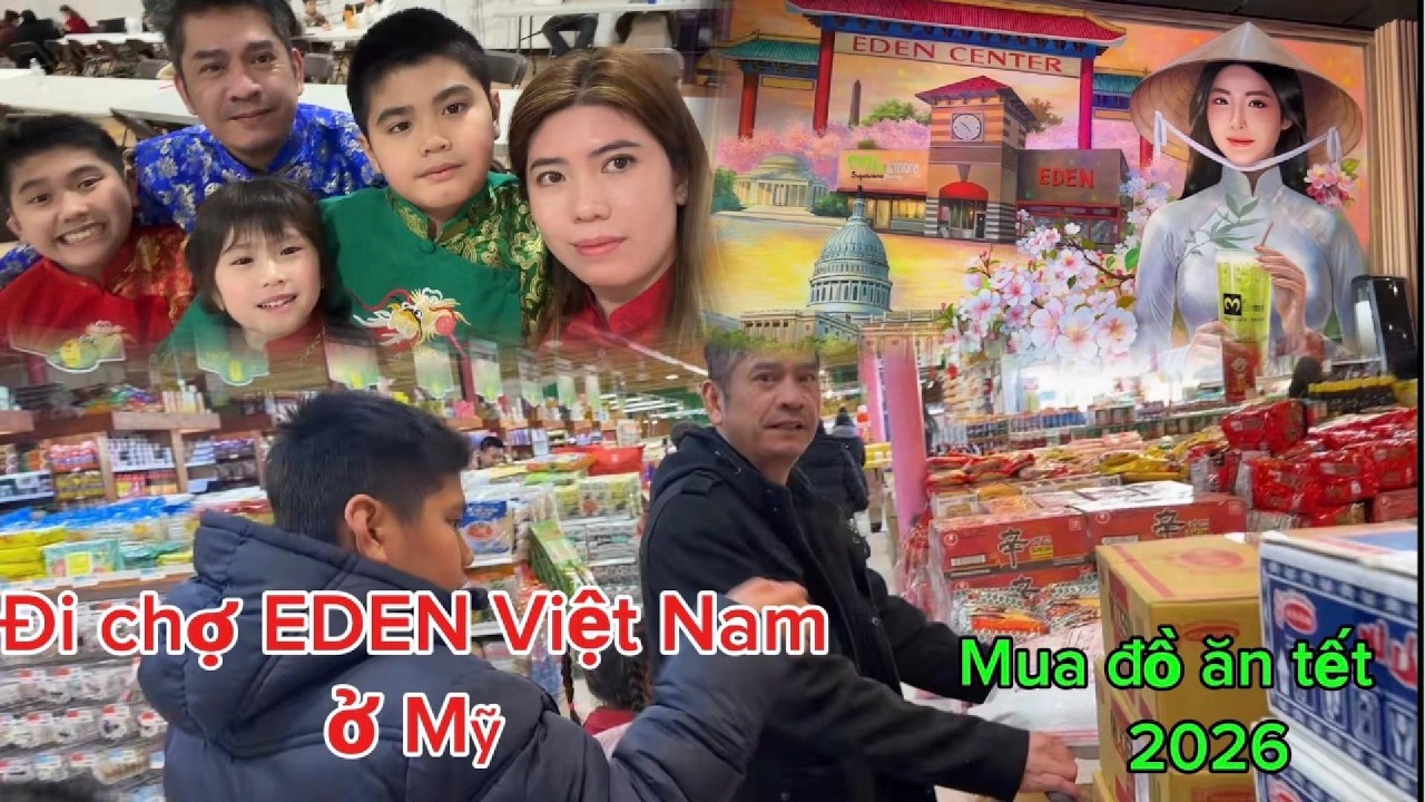 Đi chợ EDEN mua đồ ăn tết / Eden Center in Falls Church, Virginia