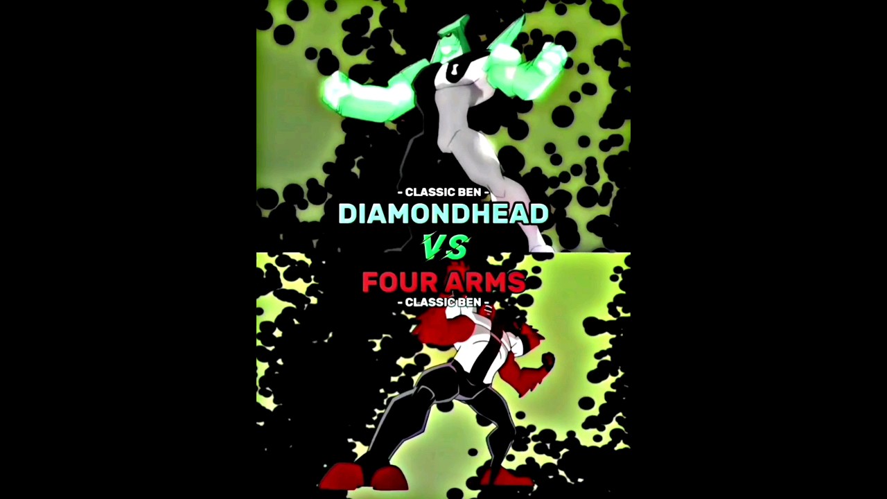 Diamondhead VS Four Arms #ben10 #cartoonnetwork #shorts #thepoisonprince