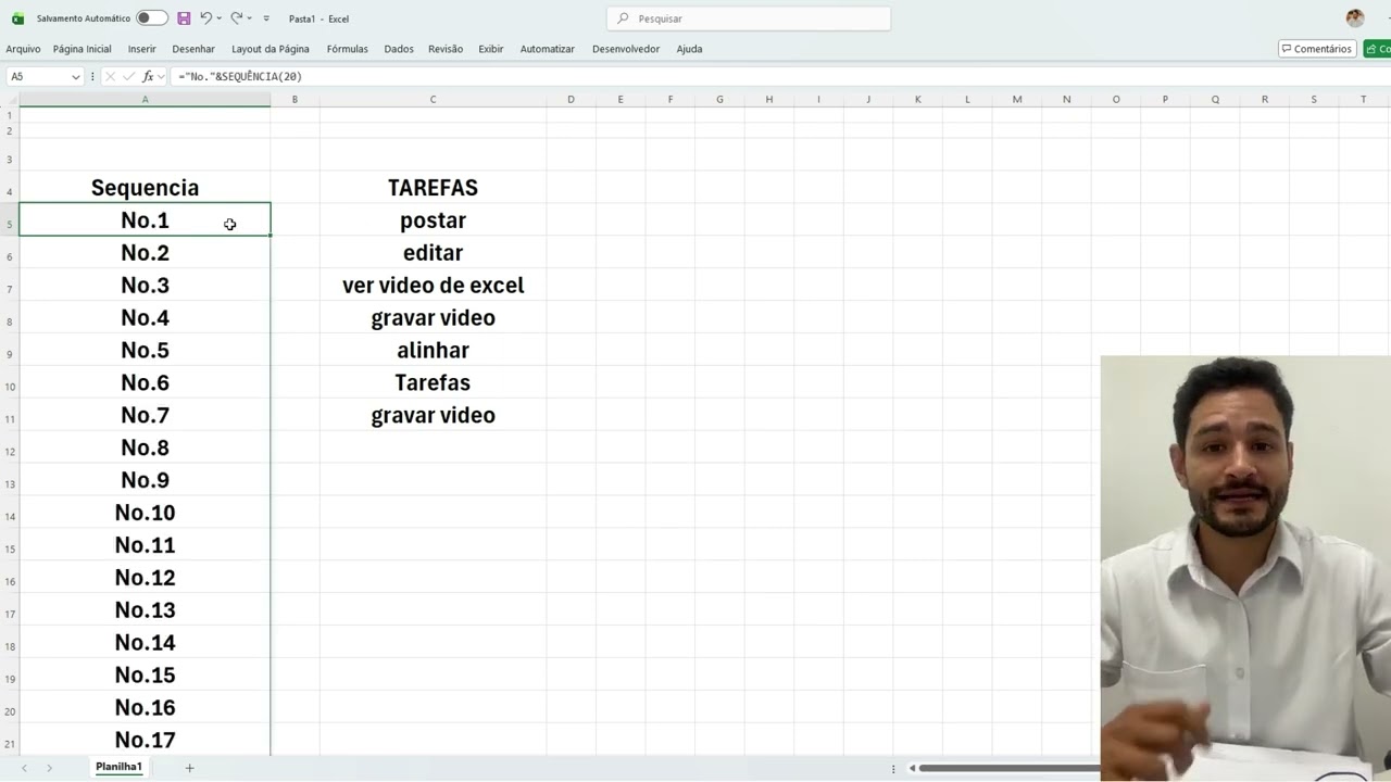 Como Criar Números Automáticos no Excel (SEQUÊNCIA + CONT.MAIS VALORES)