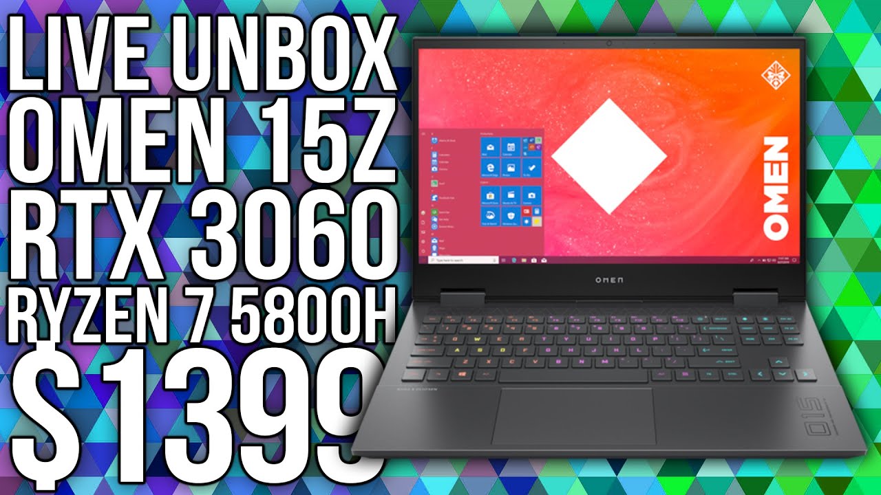 HP Omen 15z Live Unboxing & Overview! RTX 3060, Ryzen 7 5800H! Timespy, Cinebench R20! PART ONE