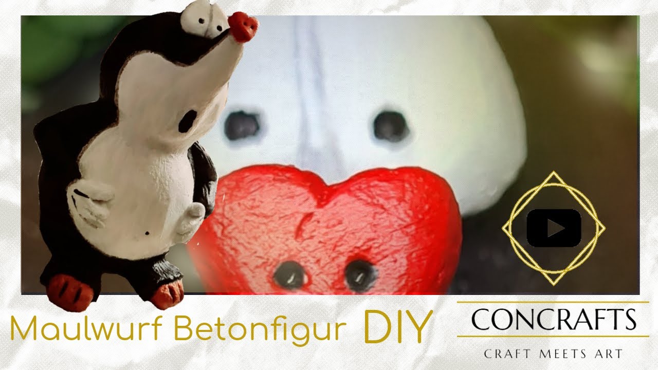 Maulwurf Figur aus Beton modellieren [DIY / HowTo]