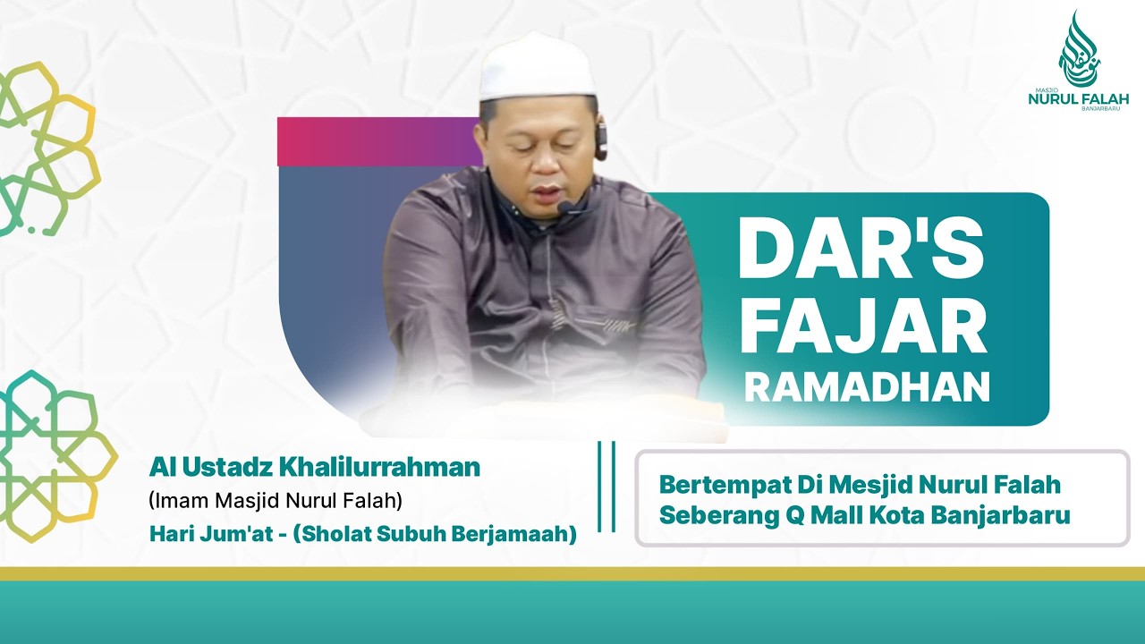 🔴[LIVE] KAJIAN SUBUH JUM'AT AL MUKARROM AL USTADZ KHALILURRAHMAN,20 FEBRUARI 2026.