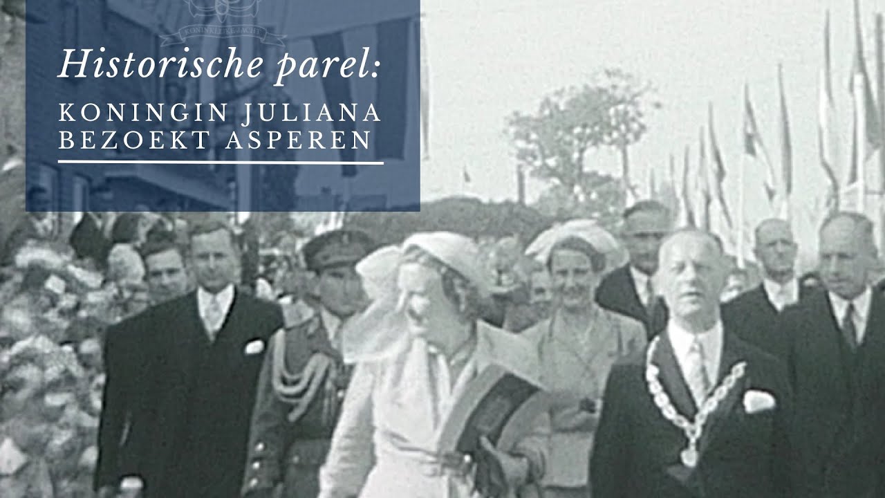 🎥 Historische parel: Koningin Juliana bezoekt Asperen, 1951 | Koninklijk Jacht Piet Hein
