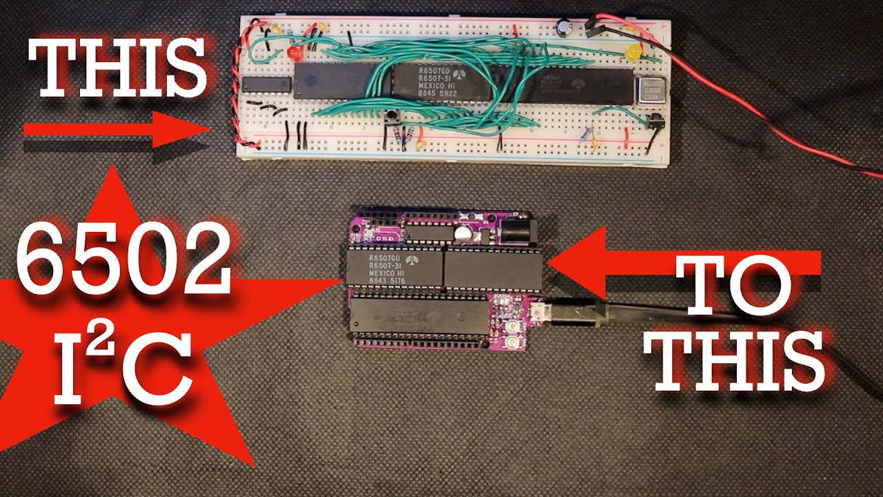 I²C on a 6502 Single Board Computer - The 65uino #i2c #6502