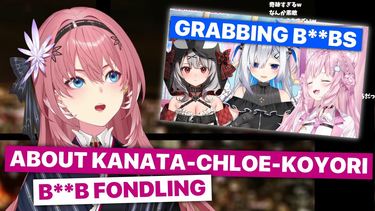 Lui On Kanata-Chloe-Koyori B**b Fondling... (Takane Lui / Hololive) [Eng Subs]
