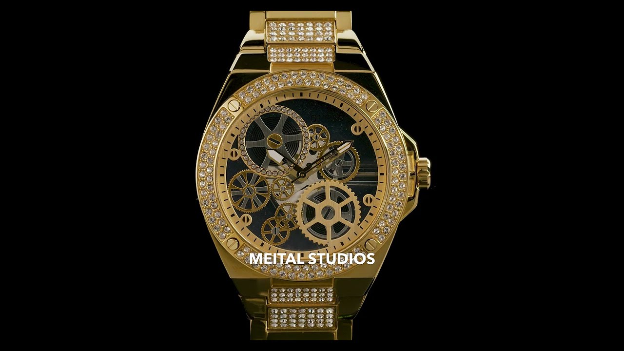 Gold Watch Video on Black Background, Creative Watch Videos Toronto Commercial Studio