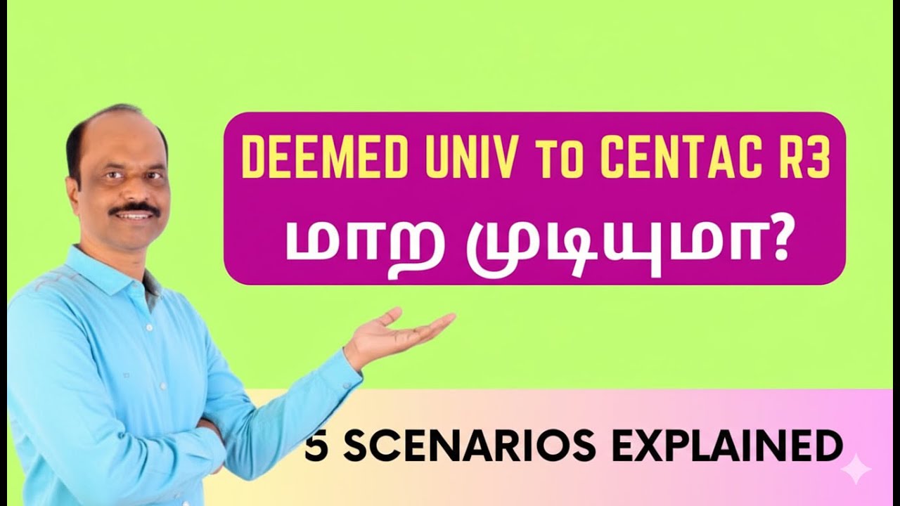 Can I Move to CENTAC in Round 3 from a Deemed University?