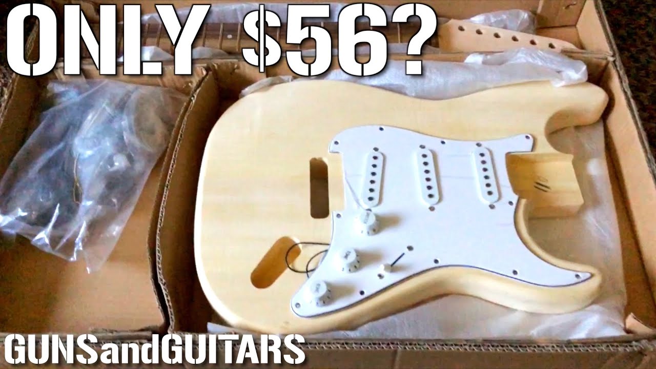 You DON'T need to be rich to build an AWESOME GUITAR from a kit! ($56 strat kit review)