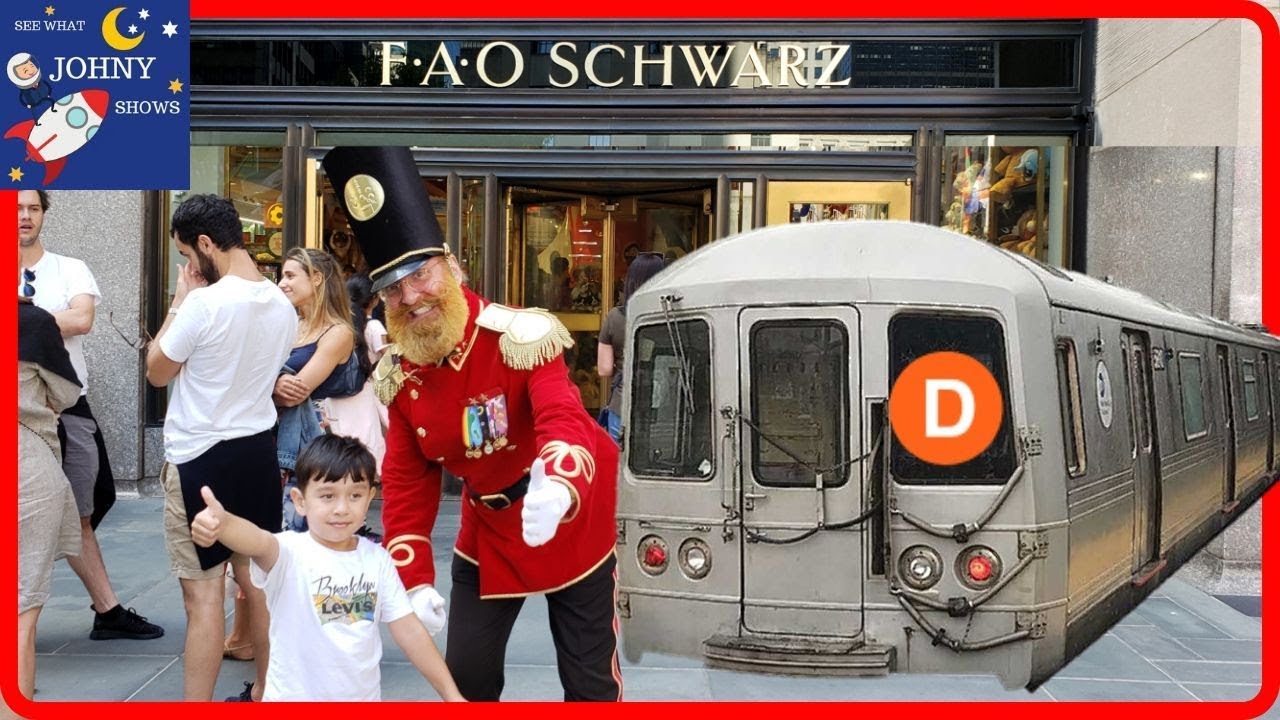 Johny's MTA Subway Train Ride To FAO Schwarz NYC Rockefeller Center