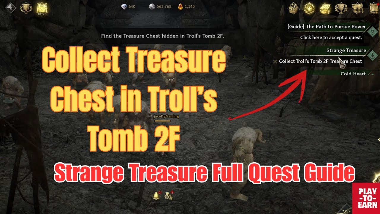 Collect Treasure Chest in Troll&rsquo;s Tomb 2F! Strange Treasure Full Quest Guide | Legend of Ymir