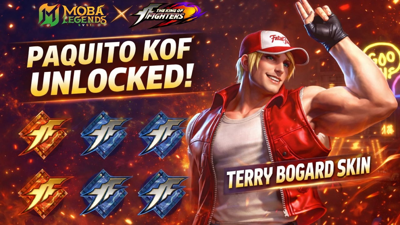 PAQUITO KOF TERRY BOGARD SKIN UNLOCKED 🐉 | MLBB x KOF Event Skin Showcase