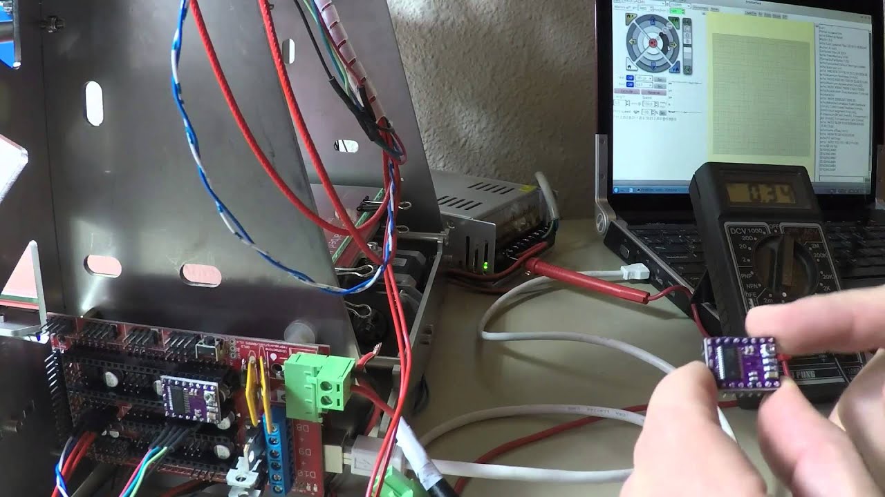 Prusa i3 Steel (P3Steel) - Conectando Pololus / motores Stepper y limitando la corriente (Video 15)