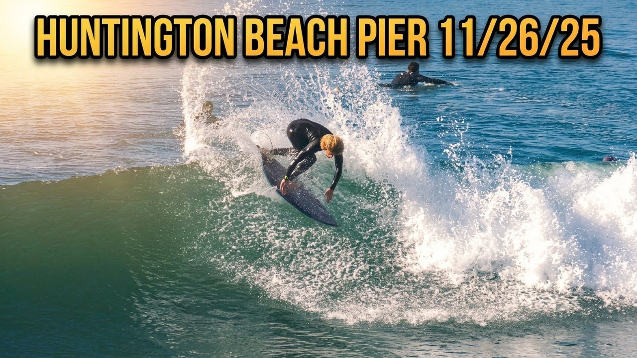 Sunny and Fun Morning at The Huntington Beach Pier! (November 26th 2025 RAW Video)