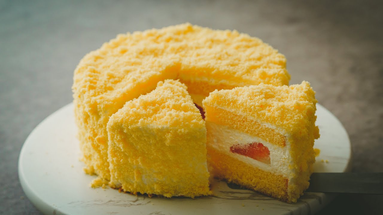 Strawberry Mimosa Cake｜Fluffy, Light & Tasty Recipe