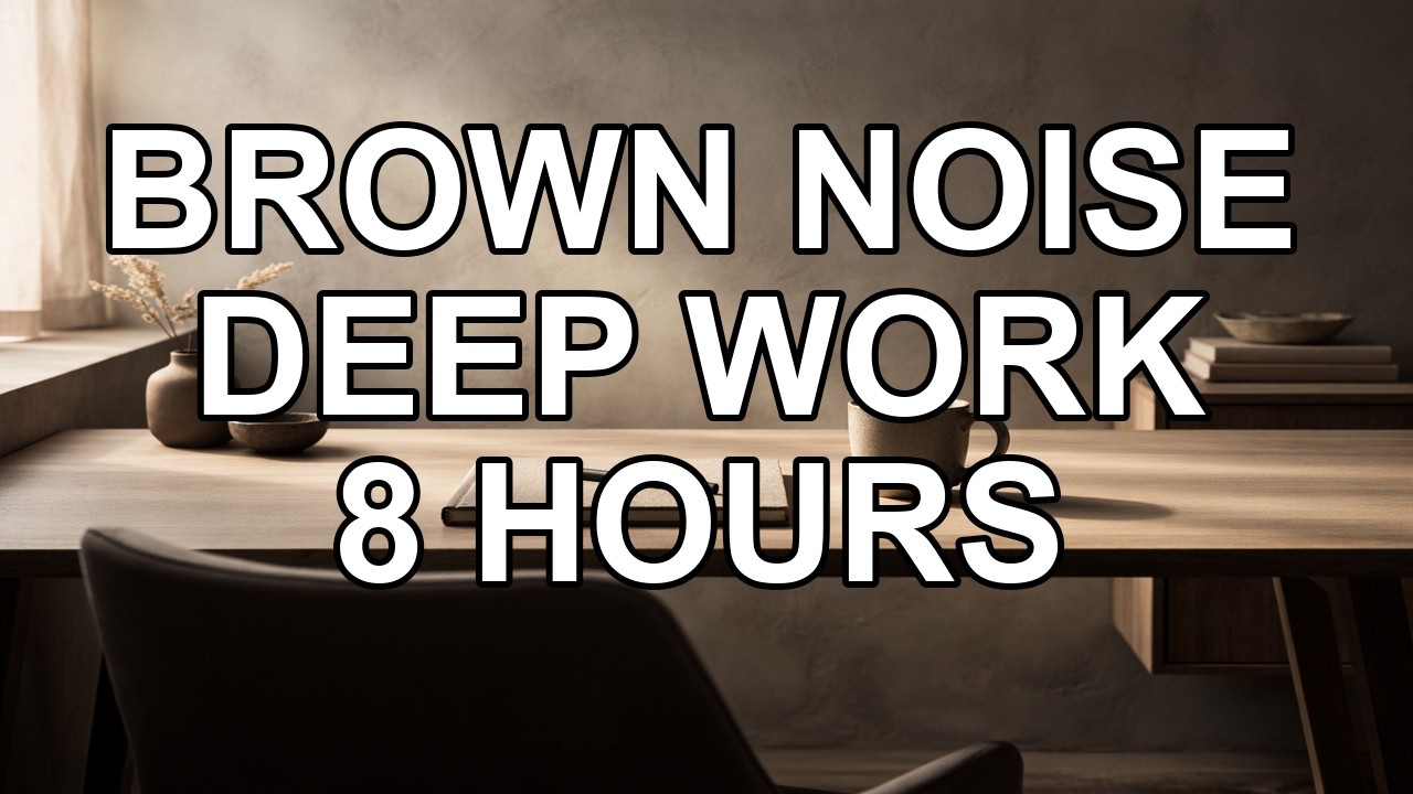 Brown Noise for Deep Work & Focus (8 Hours, No Music)