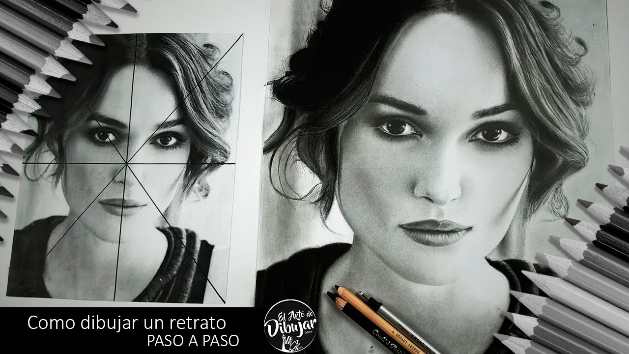 Como dibujar un retrato a lapiz PASO A PASO I Como dibujar cabello