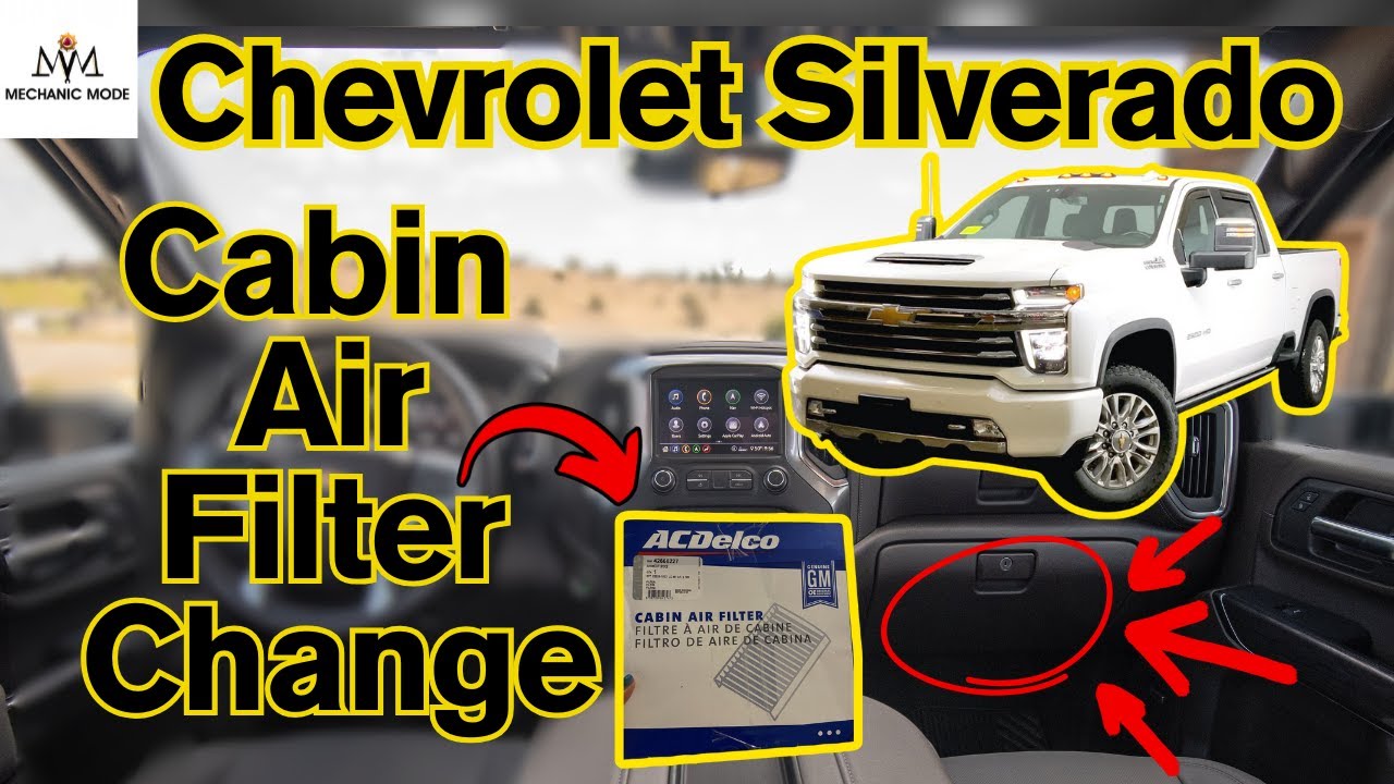 2019-2026 Chevrolet Silverado/GMC Sierra 2500-1500 Cabin Air Filter Replacement (5 minutes job)