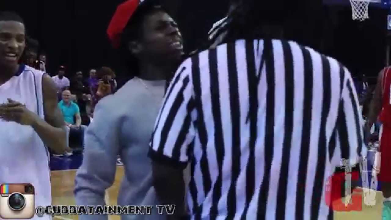 (FUll Version) Ref Pushes Lil Wayne Then Ref Gets