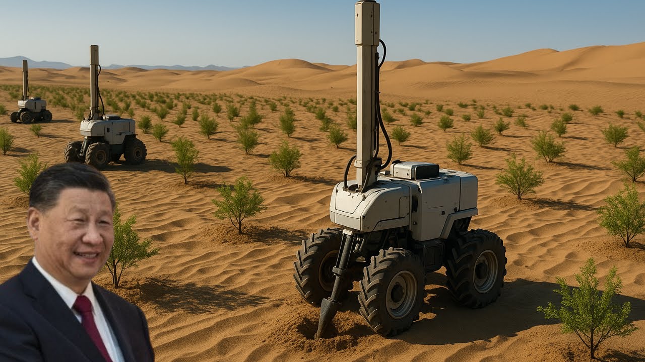CHINA Transforma Desiertos en Vida: 8,000 Robots Plantan &Aacute;rboles Sin Descanso