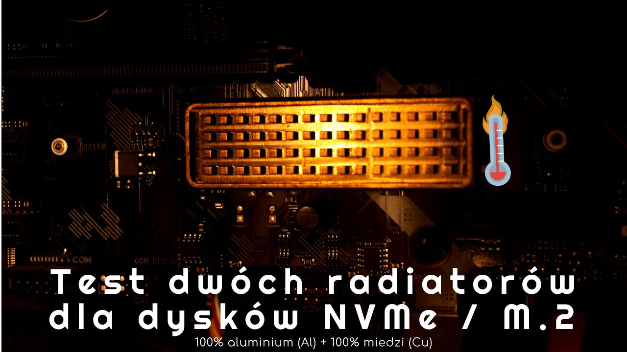Test chłodzenia dla dysków NVMe #1 Radiator M.2 aluminiowy i miedziany z Chin WD SN850