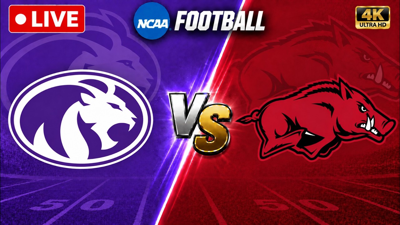 North Alabama vs Arkansas LIVE | NCAA College Football LIVE Today | 4K UHD