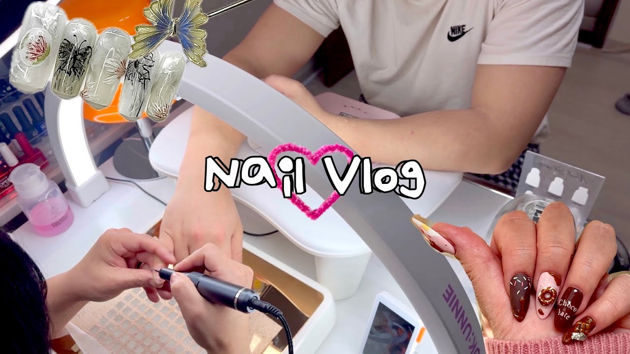  Vlog) 네일브이로그ㅣ방구석 네일1인샵 오픈✨ 드릴케어 연습 알리템으로 네일아트하기💅 네린이일상