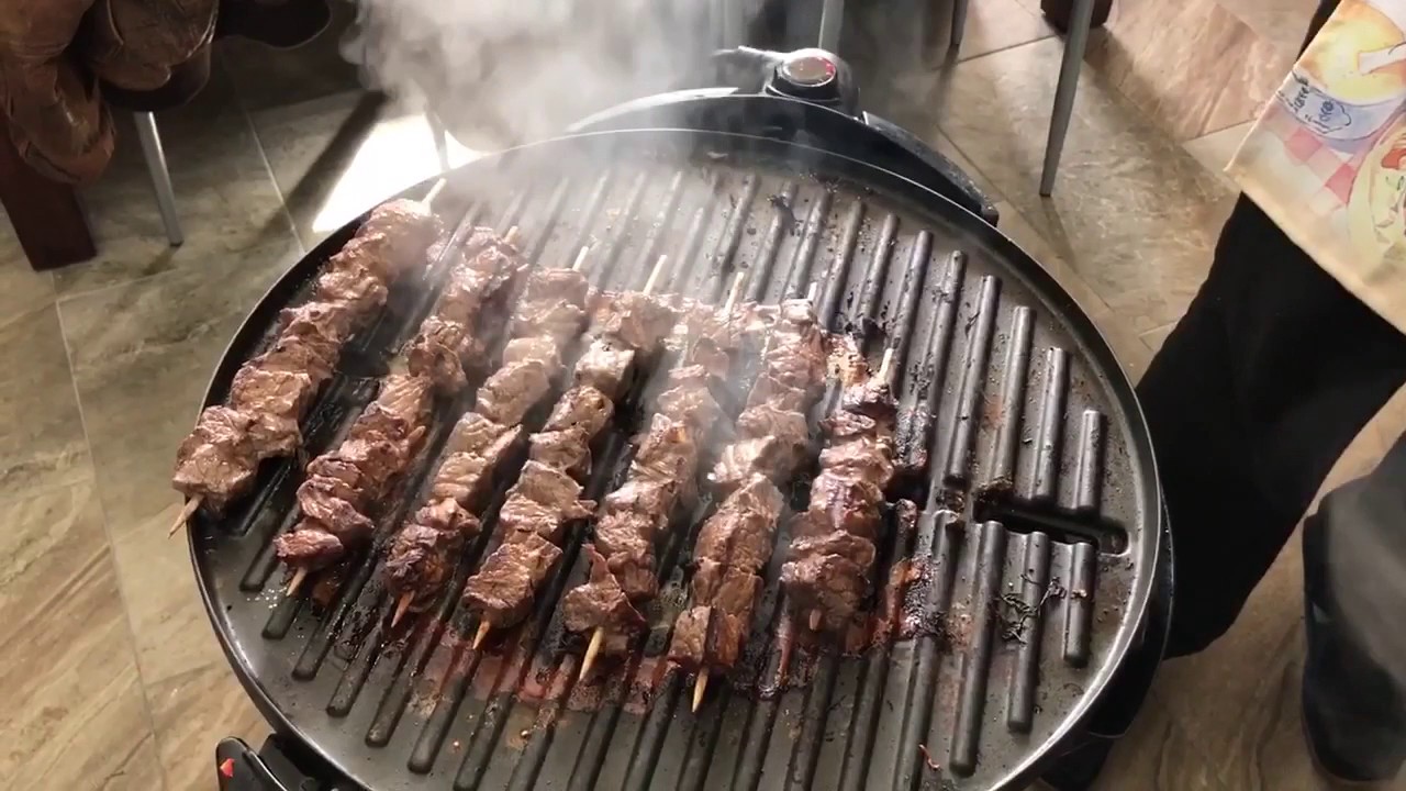 COOKING Delicious Beef Shish Kabob Grilling - George Foreman Grill